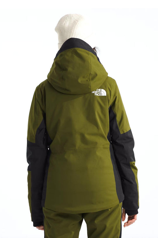 women's The North Face Lenado ski jacket, olive green with black accents