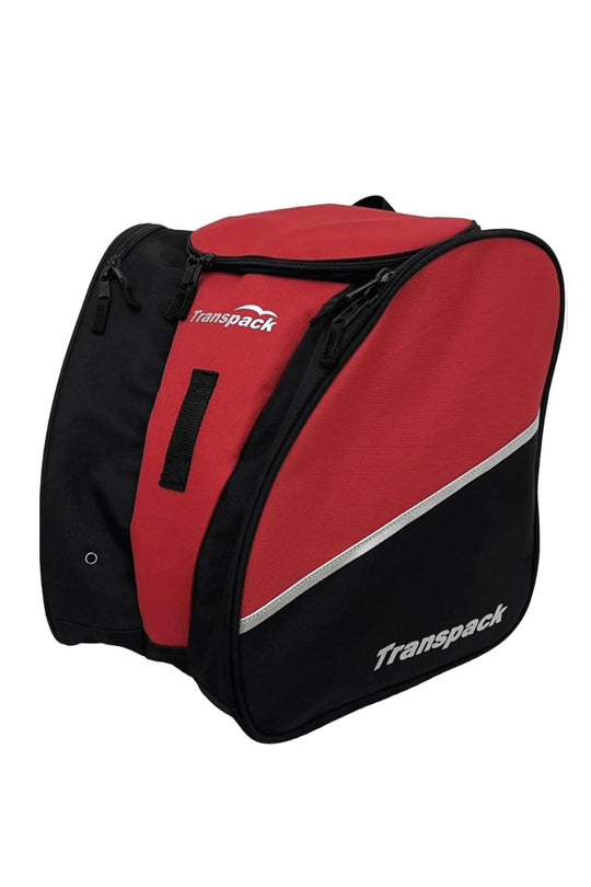 kids' Transpak ski boot backpack, red & black