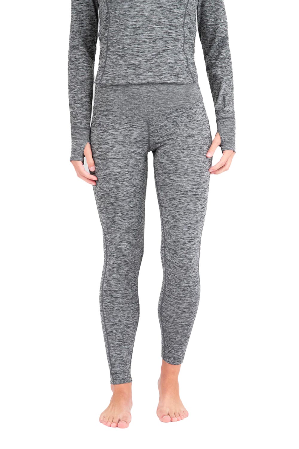 women's base layer pants, heather gray