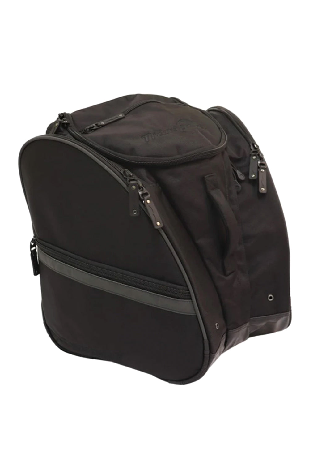 ski boot bag, black with charcoal accents
