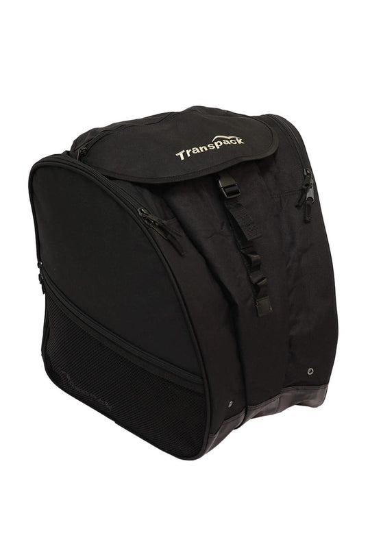 transpack ski boot backpack, black