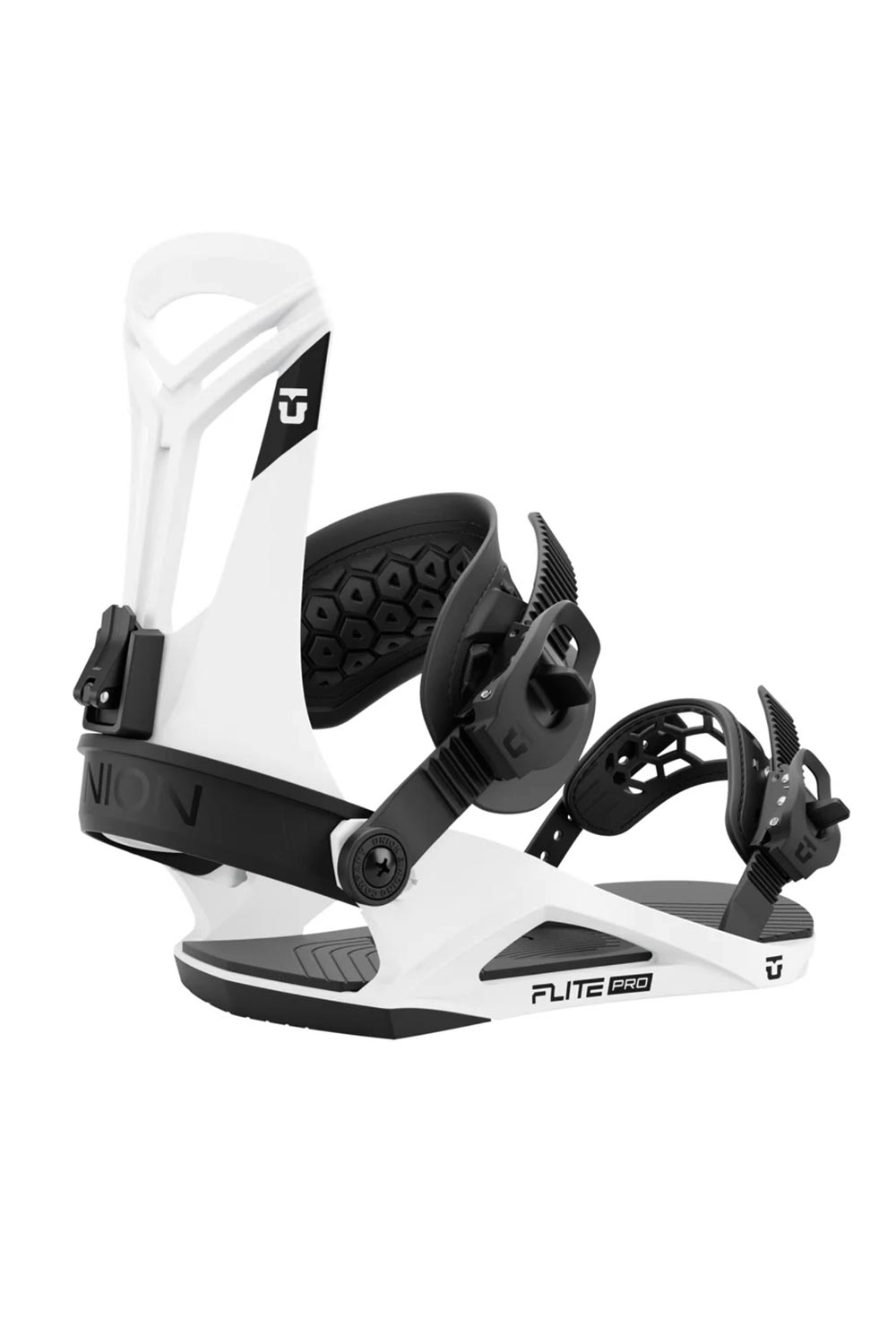 Union Flite Pro snowboard binding, white and black