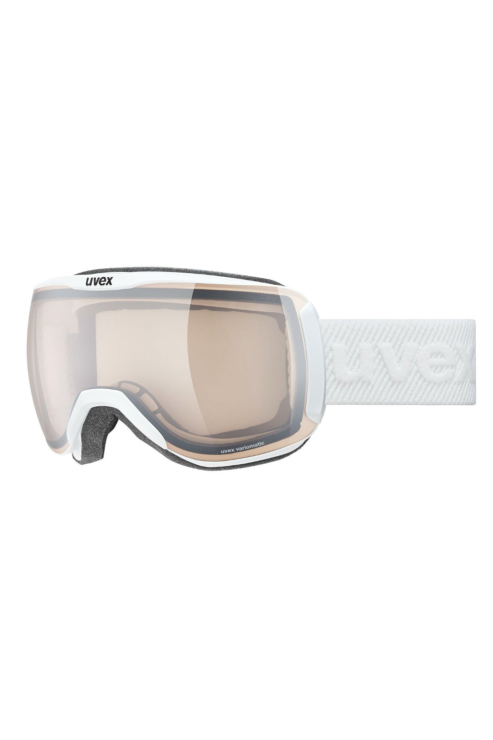 Uvex ski goggles, white frame and strap