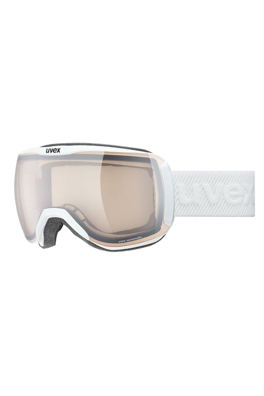 Uvex ski goggles, white frame and strap