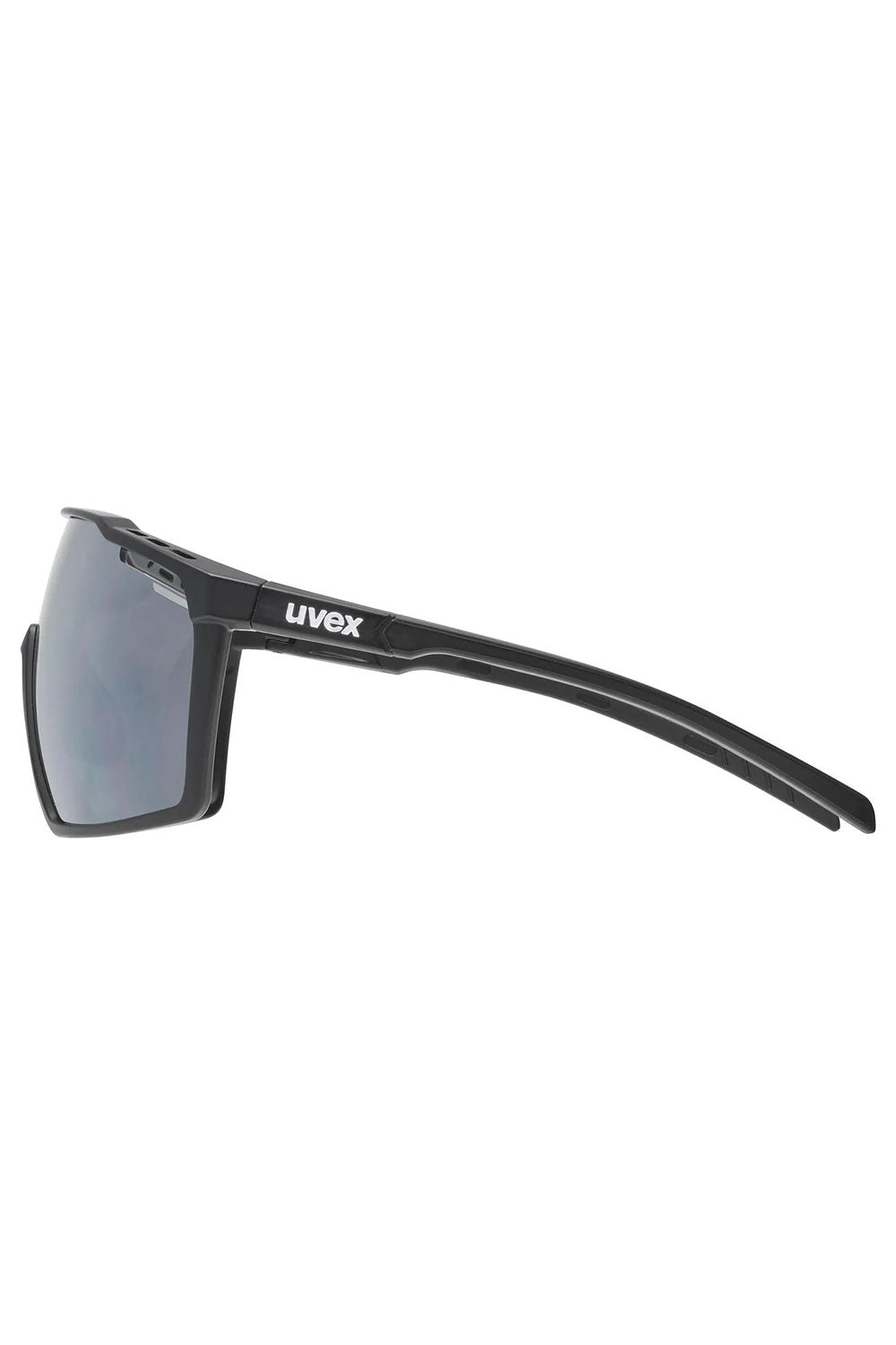 Black sunglasses with Uvex logo on a white background