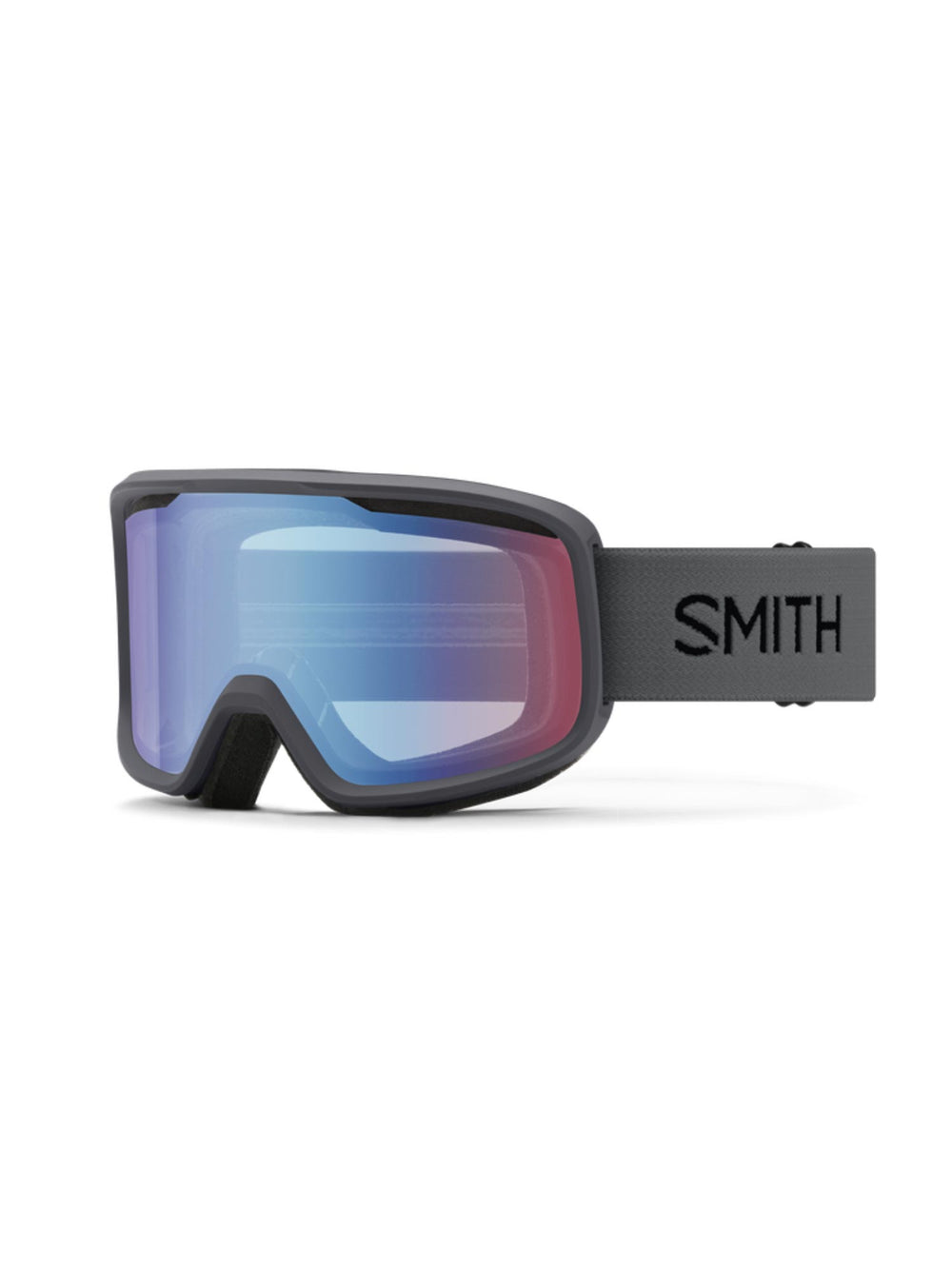 Smith ski/snowboard googles, gray strap blue lens