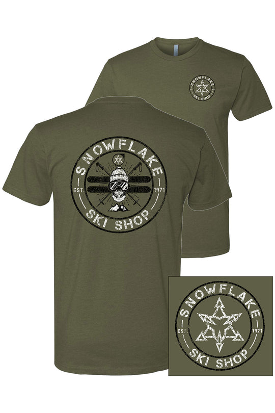 Snowflake Ski Shop Skull Tee - Adult