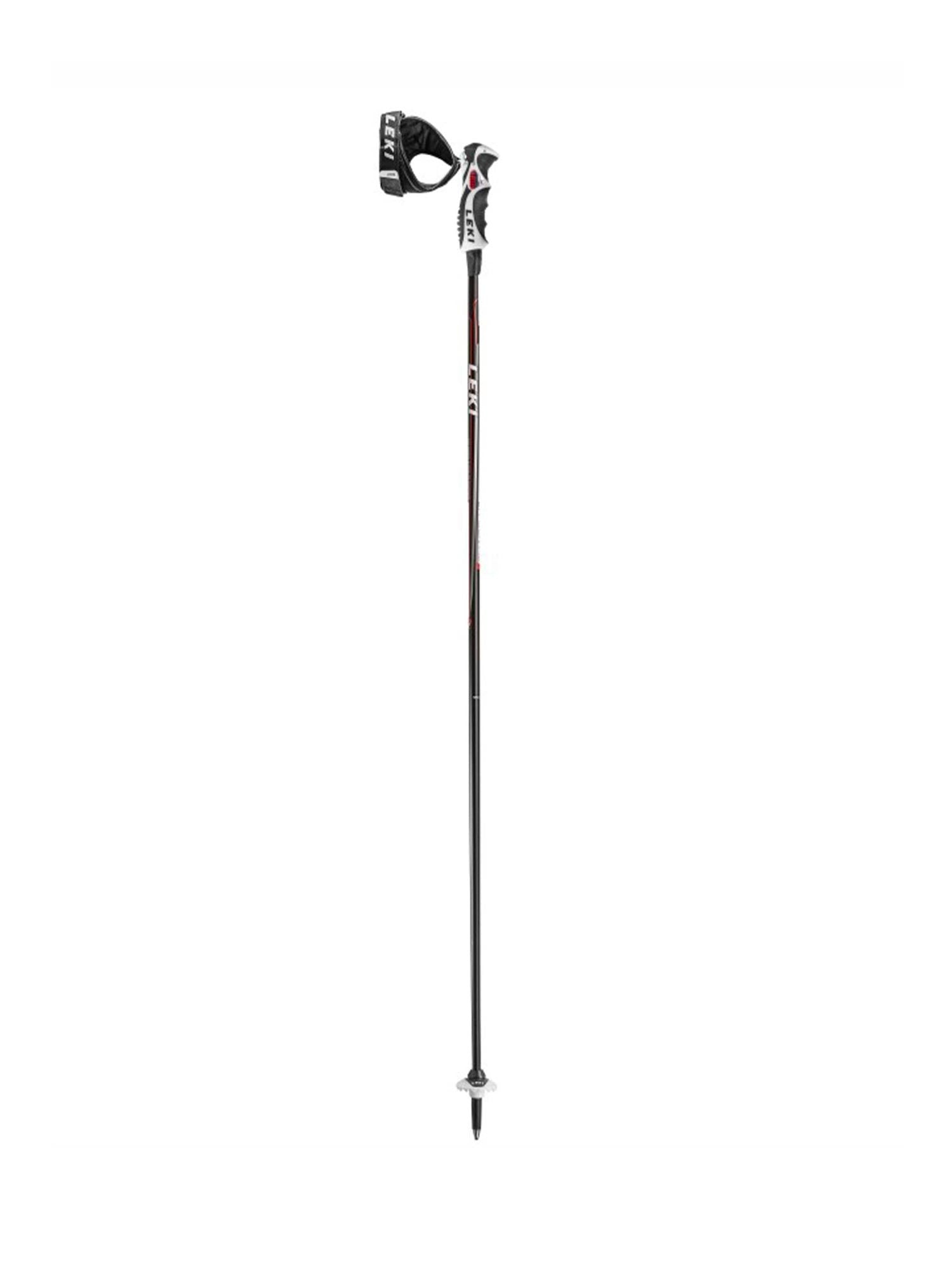 Leki Carbon ski poles, black with red accents