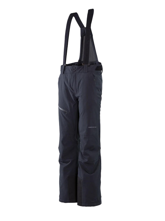 black suspender ski pants